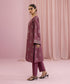 Womens Eid Pret Mauve Embroidered Cotton Silk Two Piece Suit